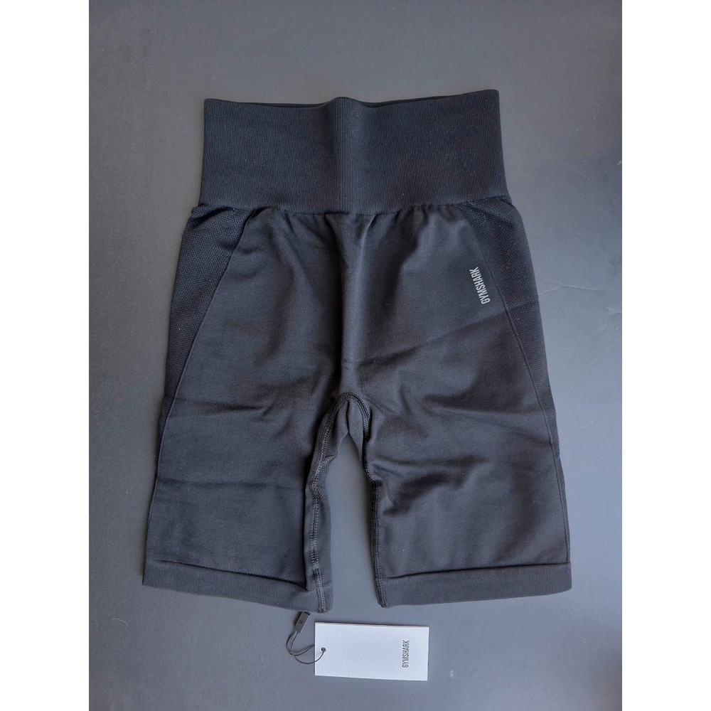 Gymshark Womens Flex Cycling Shorts S Seamless Biker Workout Black Charcoal NWT - Picture 8 of 17